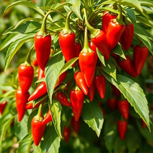 Pimenteira Biquinho carregada de pimentas vermelhas