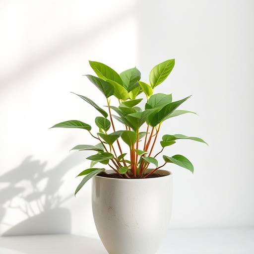 Planta Zamioculca robusta em vaso de cerâmica